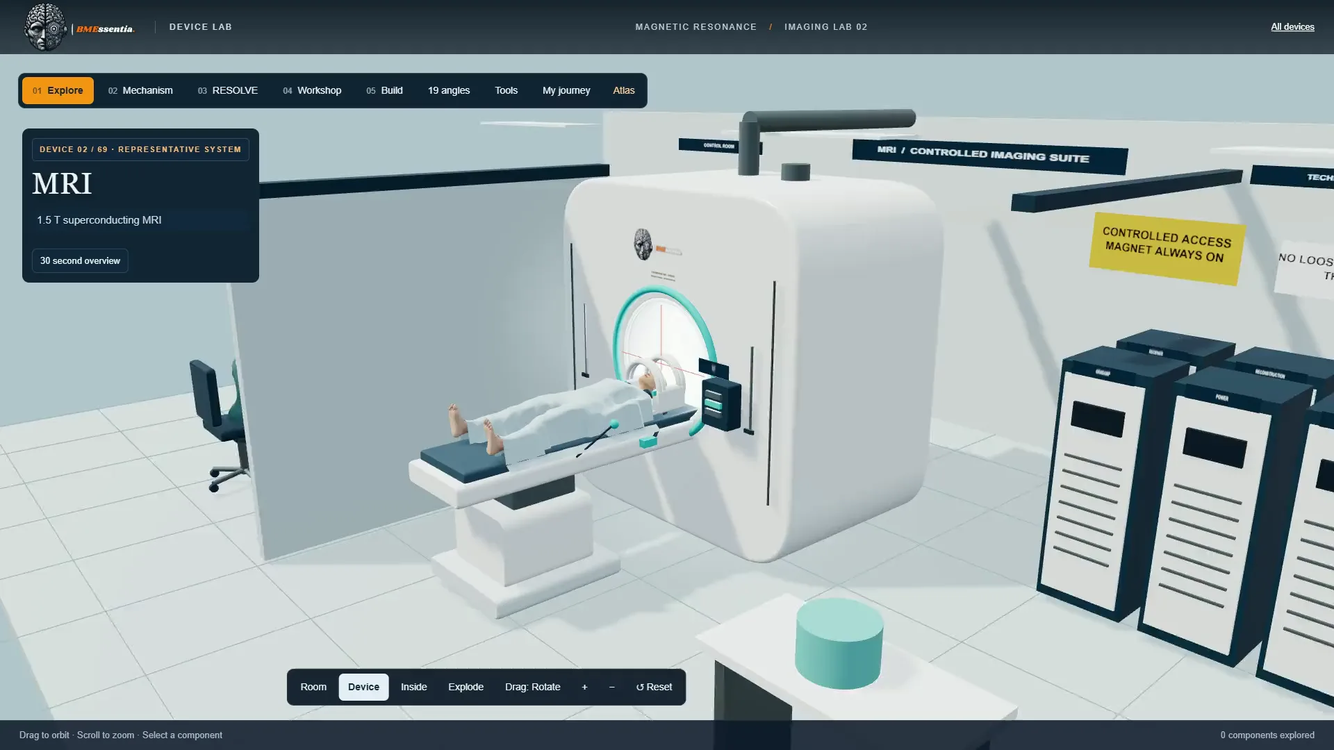 The Device Lab opening one device after another: the MRI, the haemodialysis machine and the surgical robot in 3D