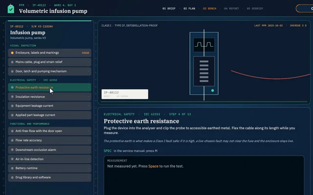 Preventive Maintenance, a screen from the Medical City simulation
